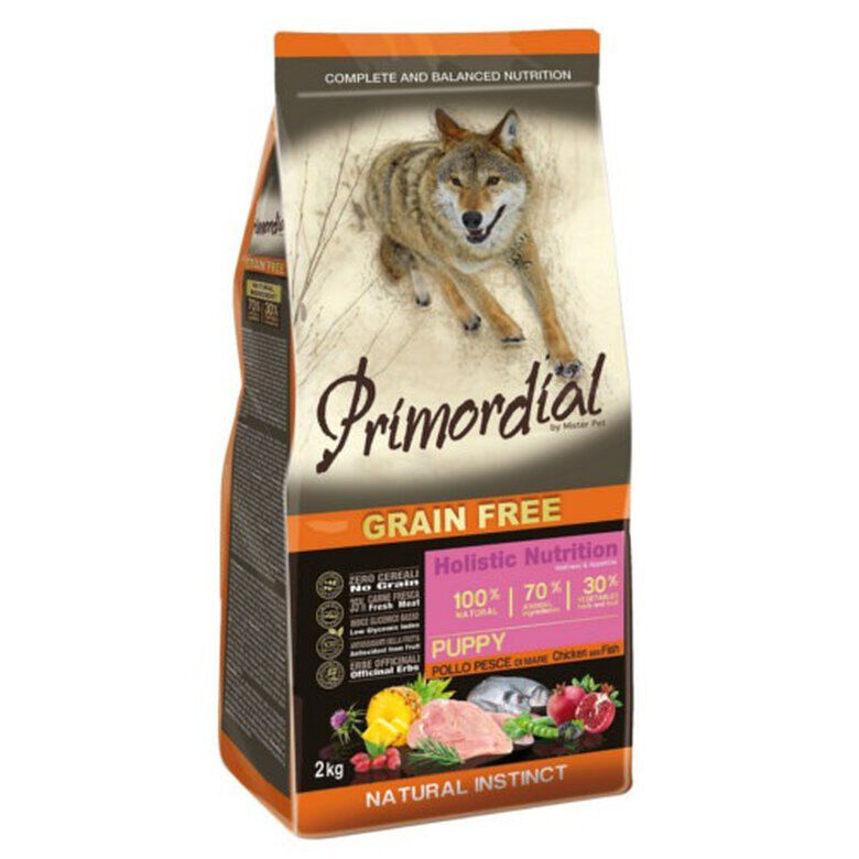 Primordial pienso Puppy Grain Free pollo pescado Imagen numero 1