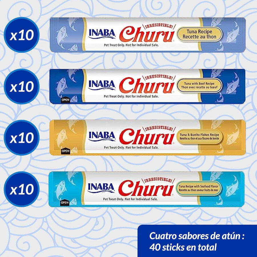 40 sobres x 14 g Churu Variedades de At&uacute;n Snack L&iacute;quido para gatos, , large Imagen numero 5