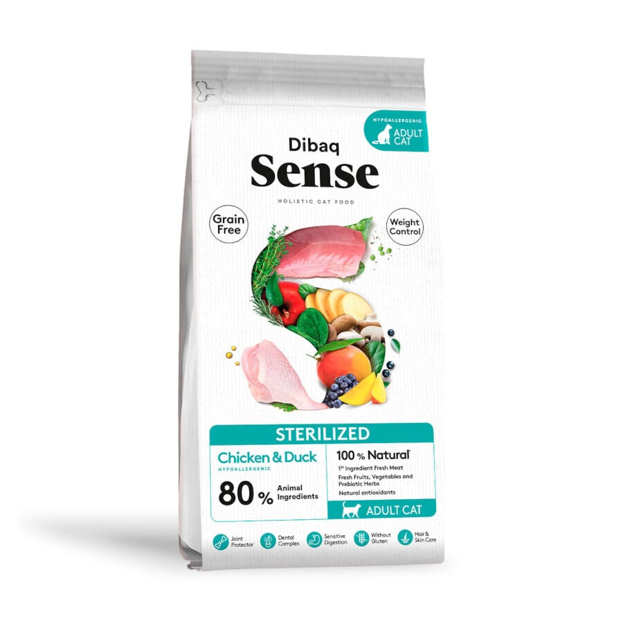 6 kg Dibaq Sense Sterilized Grain Free Adult Pollo y Pato pienso para gatos, , large Imagen numero 1