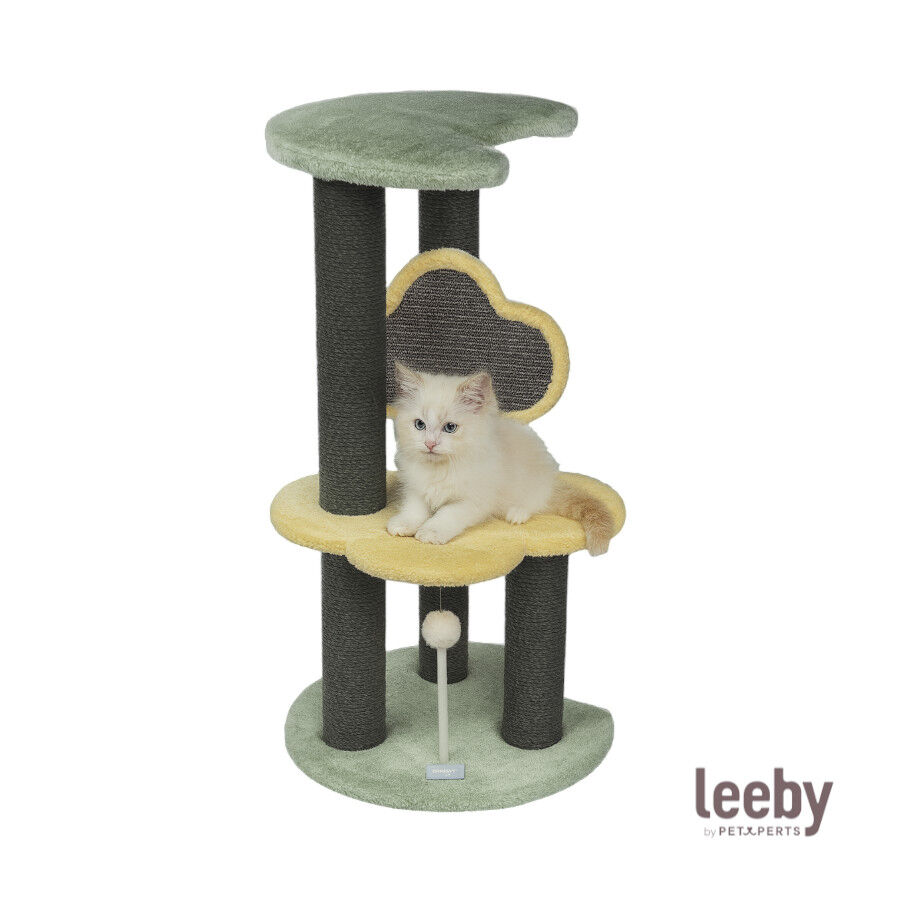 Leeby Karlo torre rascador con juguete para gatitos