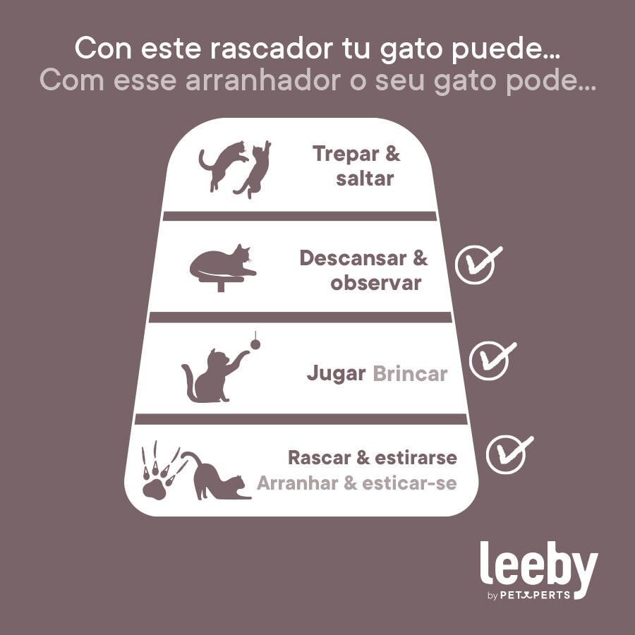 Leeby Thierre TV cama nido rascador  para gatos, , large indicador imagen numero 10
