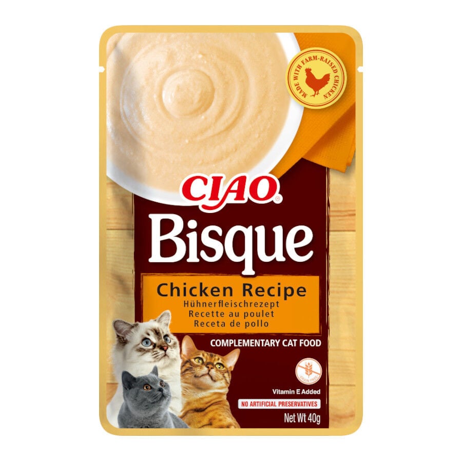Ciao Bisque Snack cremoro pollo para gatos