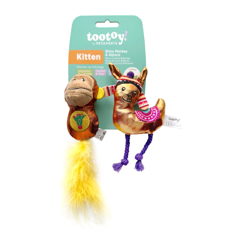 Tootoy! Peluches con Catnip Monkey & Alpaca para gatitos, , large Imagen numero 10
