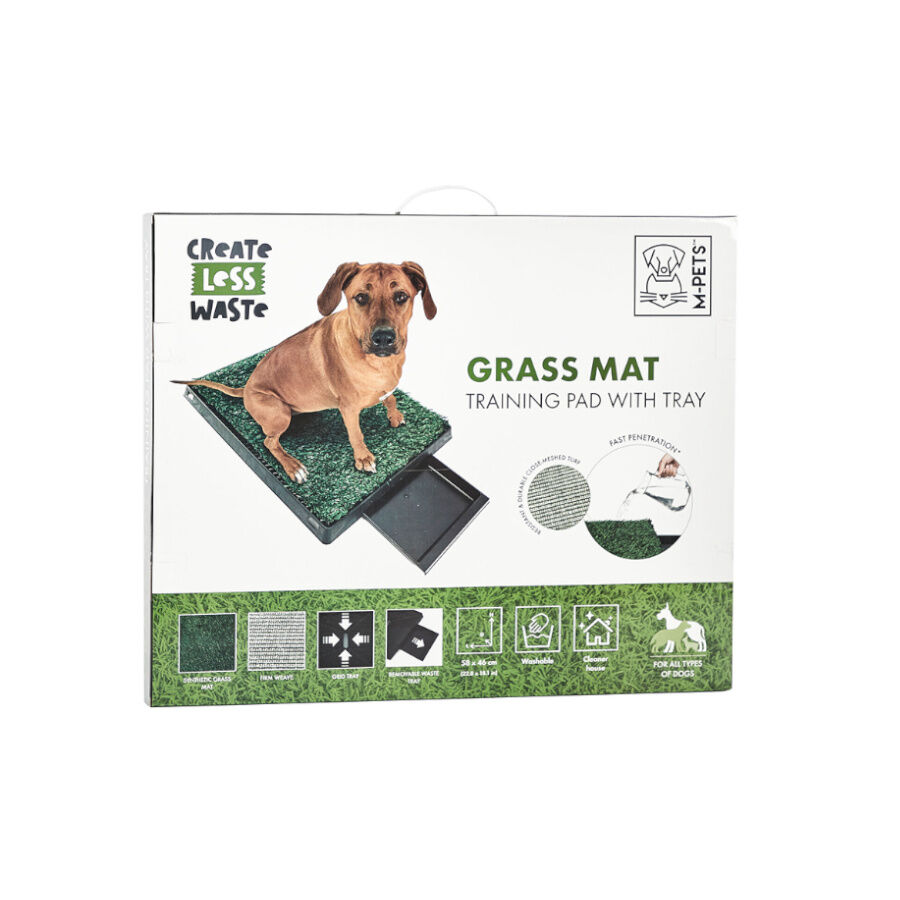 M-pets Empapador de Adiestramiento de Hierba con Bandeja para cachorros, , large Imagen numero 2