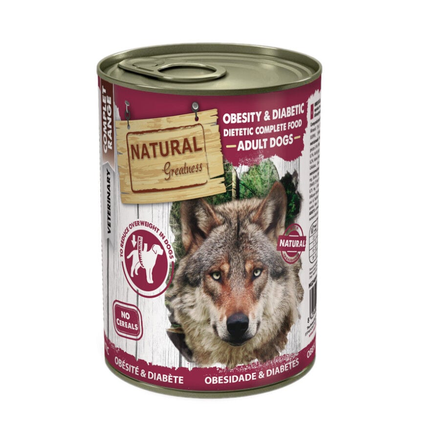 Natural Greatness Obesity & Diabetic Pollo Comida H&uacute;meda para perros
