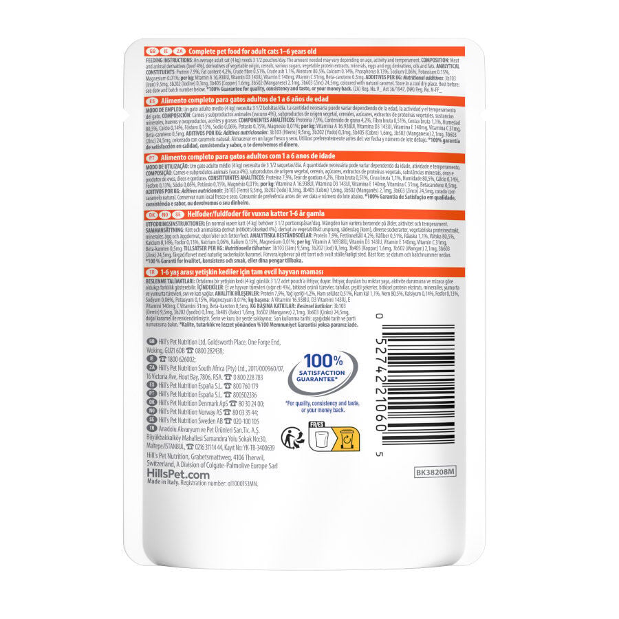 85 g Hill's Science Plan Adult Ternera Sobre en Salsa para gatos, , large Imagen numero 6