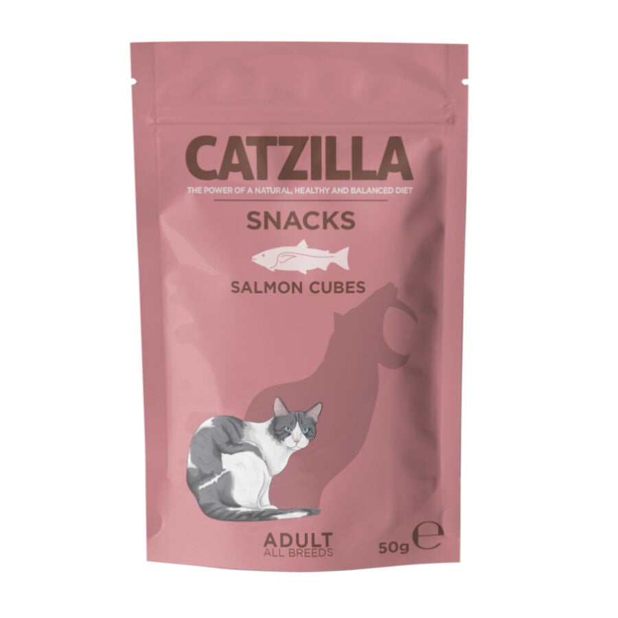 50 g Catzilla Dados Piccolinis de Salm&oacute;n para gatos, , large Imagen numero 1