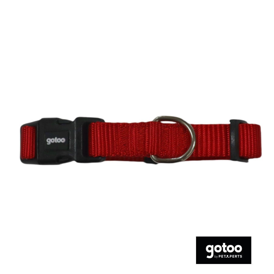Gotoo Collar de nylon rojo para perros