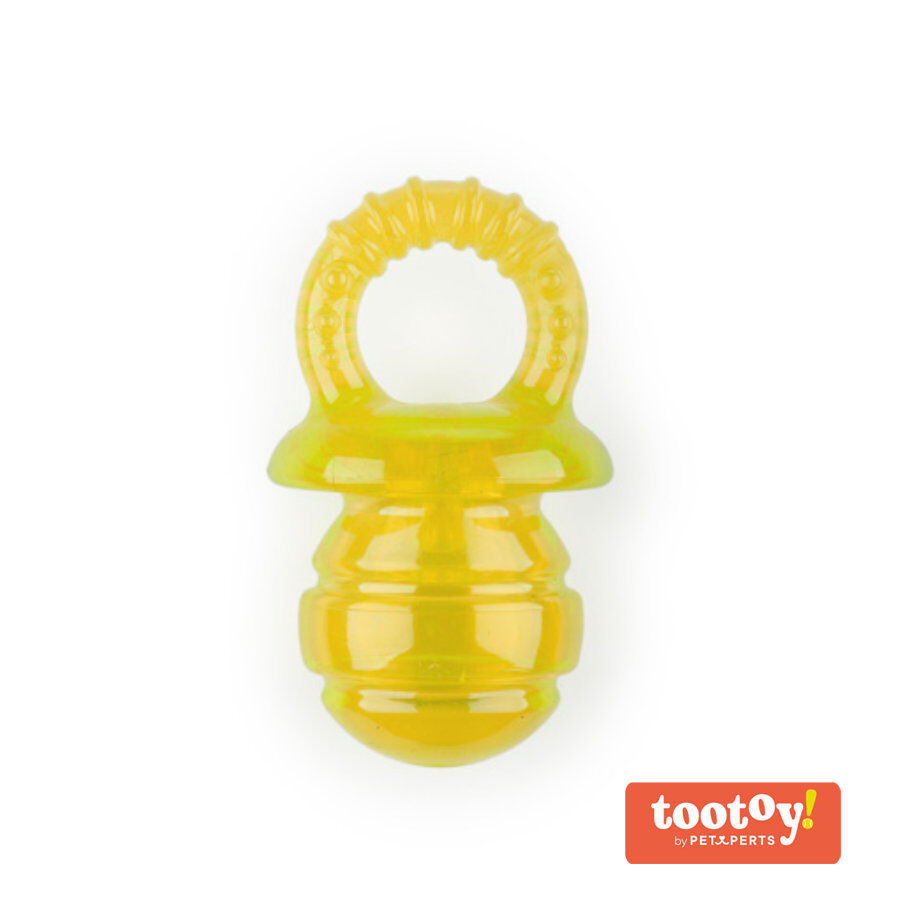 Tootoy! Chew Puppyfier Amarillo mordedor blando con sonido para perros, , large indicador imagen numero 2