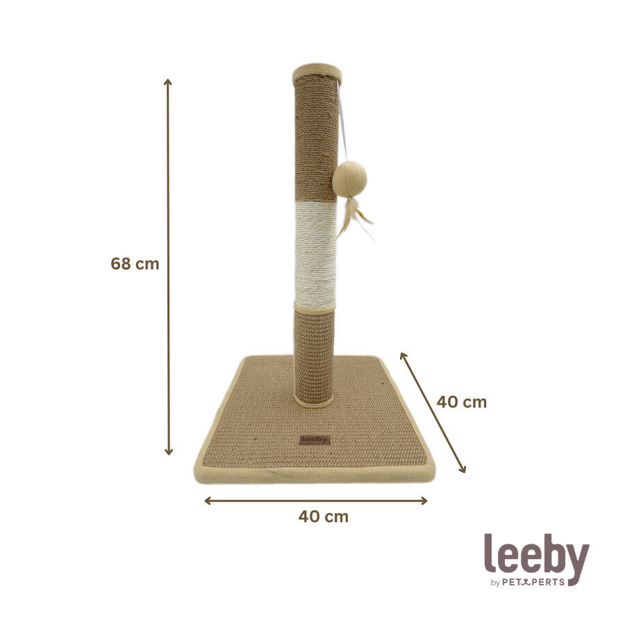 Leeby Mimi rascador de sisal y terciopelo con juguete para gatos, , large indicador imagen numero 4