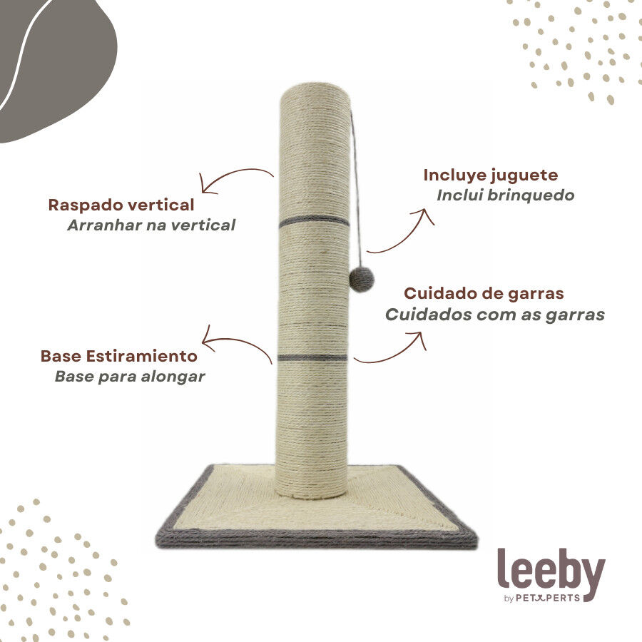 Leeby Isidoro rascador de sisal con juguete para gatos, , large Imagen numero 3