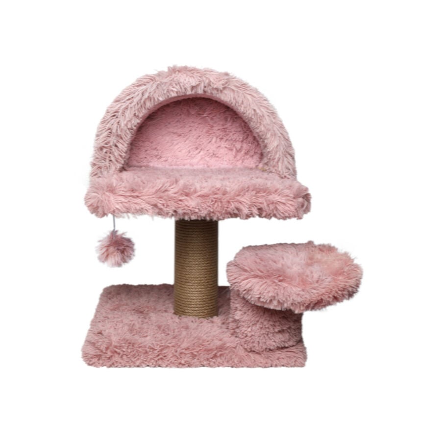 Catshion Susy Poste Rascador con Cueva Rosa para gatos, , large Imagen numero 1