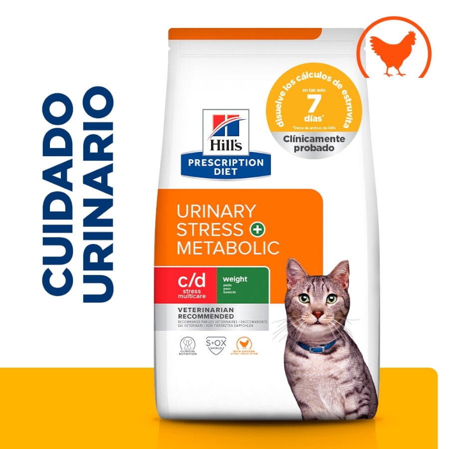 8 kg Hill's Prescription Diet Urinary Stress + Metabolic c/d pienso para gatos, , large indicador imagen numero 2