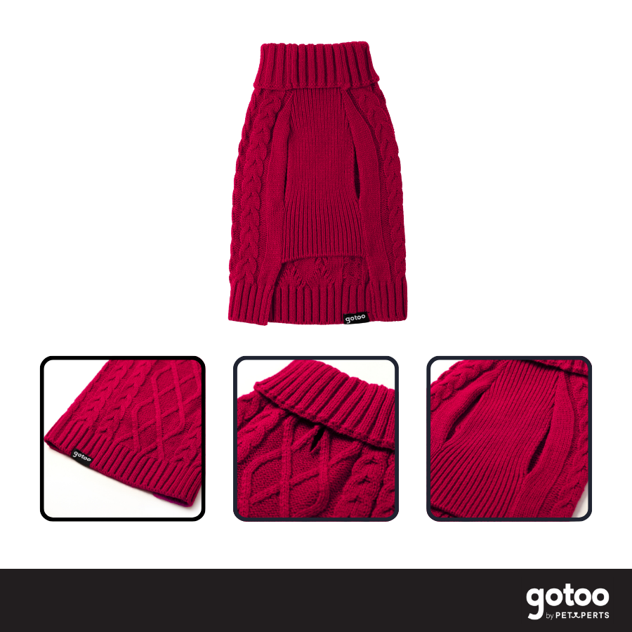 Gotoo Jersey de Punto Rojo para perros, , large indicador imagen numero 3