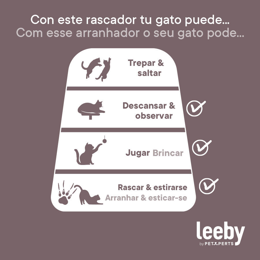 Leeby Saffira cama con rascador y juguete para gatos, , large indicador imagen numero 6