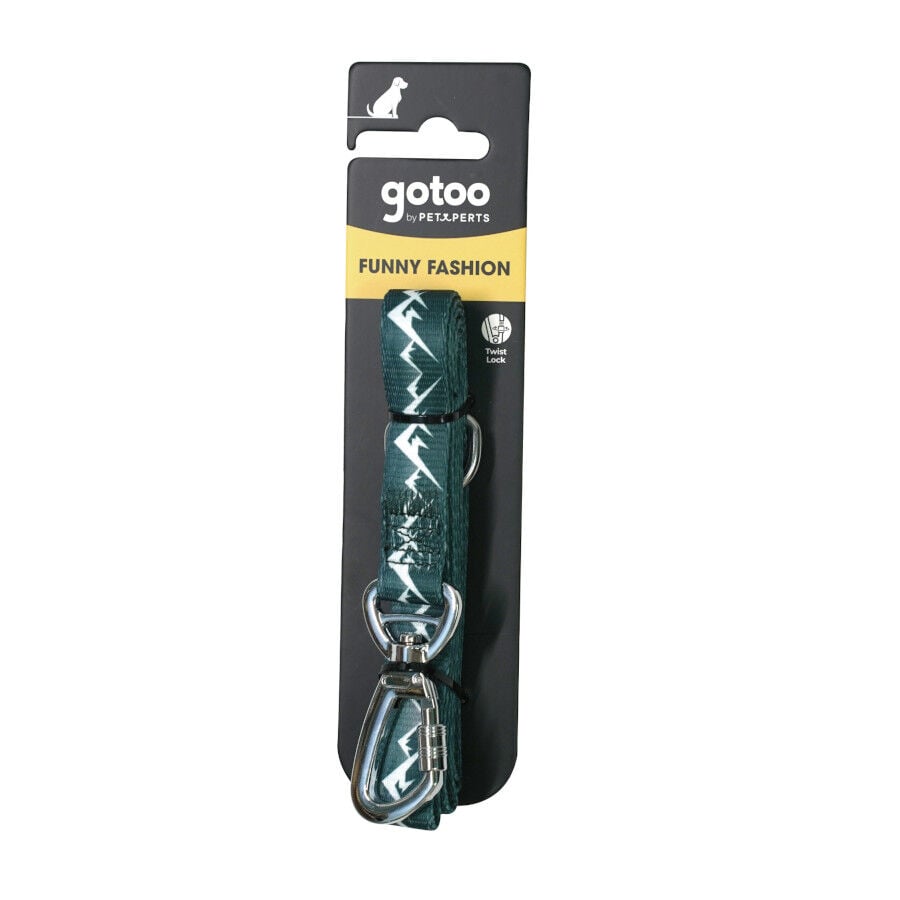 Gotoo Correa con mosquet&oacute;n de seguridad verde para perros, , large indicador imagen numero 5