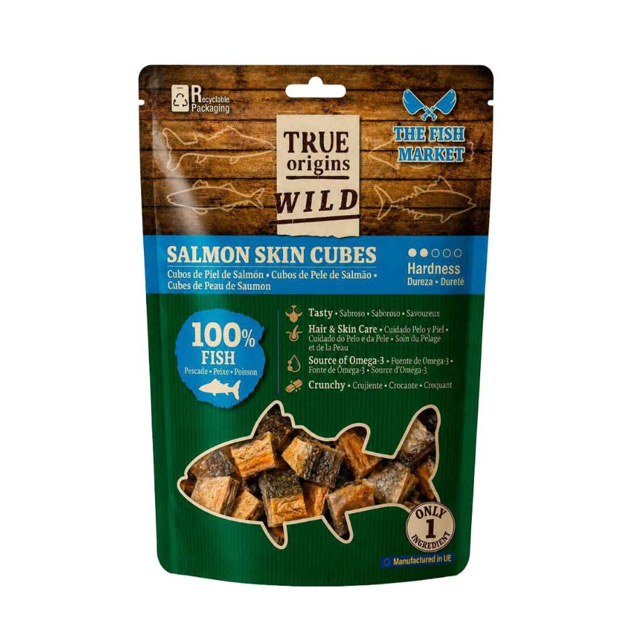 70 g. True Origins Cubos Piel de Salm&oacute;n Snack para perros, , large Imagen numero 3