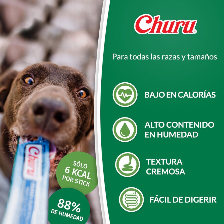 4 sobres x 14 g Churu Snack Cremoso Receta de Pollo con At&uacute;n para perros, , large indicador imagen numero 3