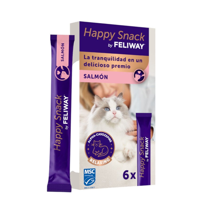 6 barritas Feliway Ceva Happy Snack Salm&oacute;n para gatos, , large indicador imagen numero 1