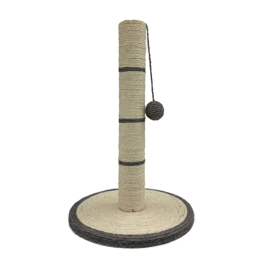 Leeby Isidoro rascador de sisal con juguete gris para gatos, , large Imagen numero 1