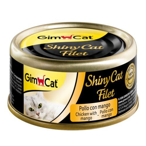 70 g GimCat Shiny Filet pollo con mango lata para gatos, , large Imagen numero 1