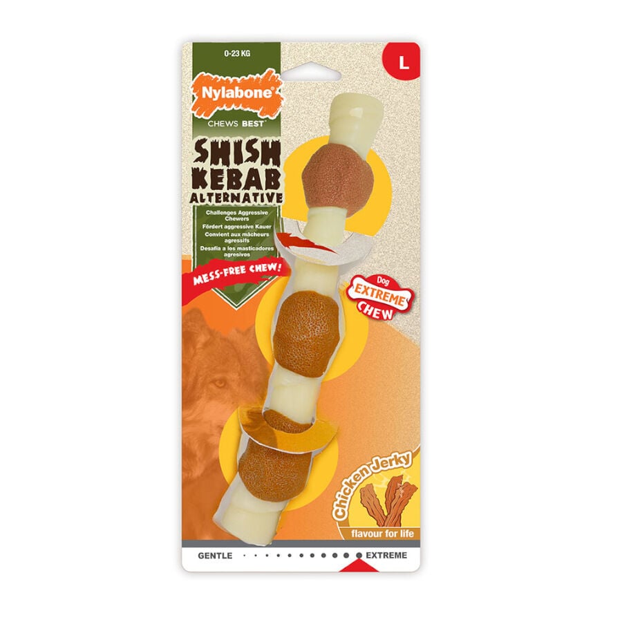 Nylabone Extreme Chew Shish Kebab Alternative Mordedor Resistente Pollo para perros, , large Imagen numero 5