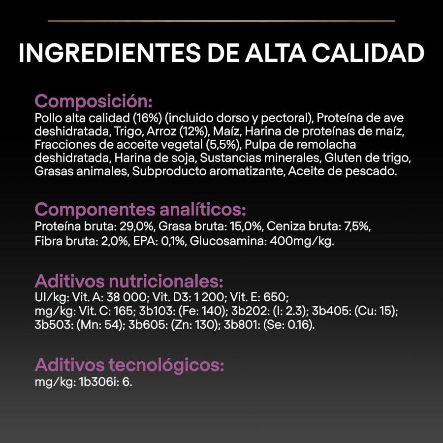 14 kg Pro Plan Adult Medium y Large Pollo pienso para perros S&eacute;nior +7, , large Imagen numero 4