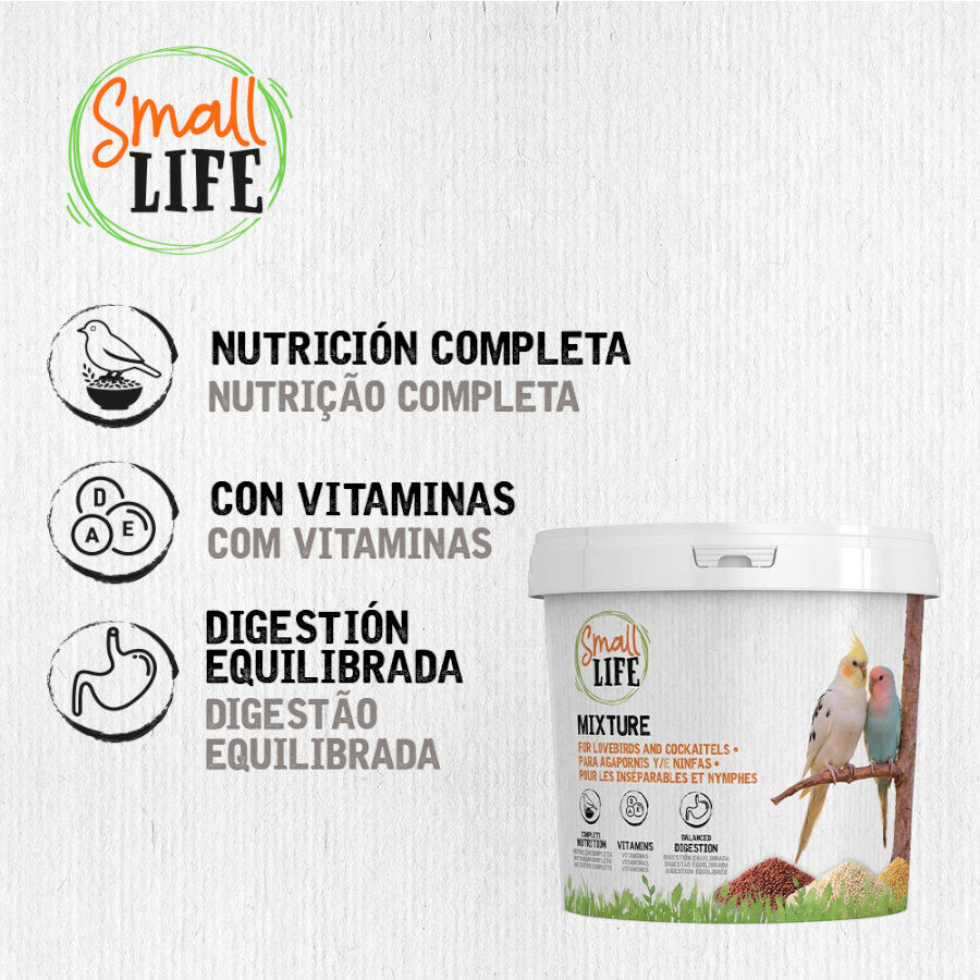 3.7 kg Small Life Mixtura Cubos para agapornis y ninfas, , large indicador imagen numero 4