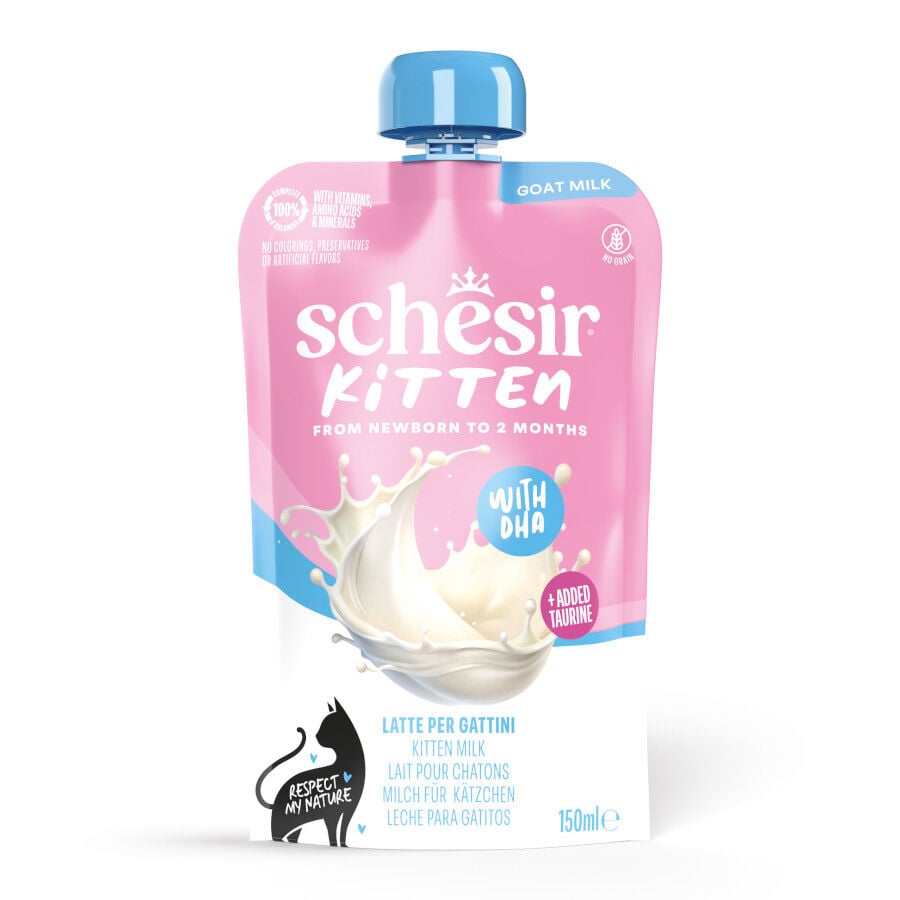 150 ml Schesir Leche de cabra con DHA para gatitos, , large Imagen numero 1