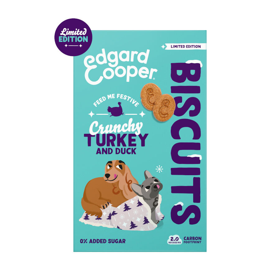 400 g Edgard & Cooper Galletas Festive de Pavo y Pato snack para perros, , large indicador imagen numero 1