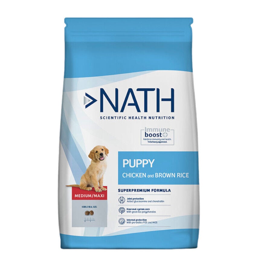 12 kg Nath Puppy Medium Maxi Pollo Pienso para Perros, , large Imagen numero 1