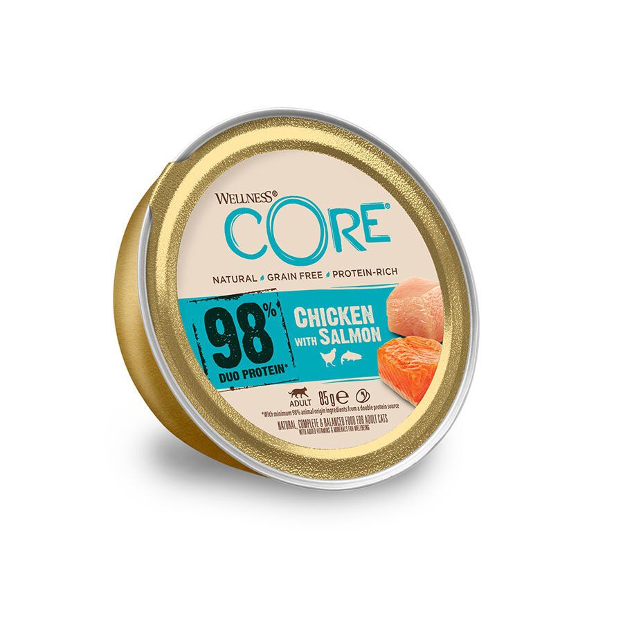 85 g Wellness Core Duo Protein Salm&oacute;n y Pollo tarrina para gatos, , large Imagen numero 1