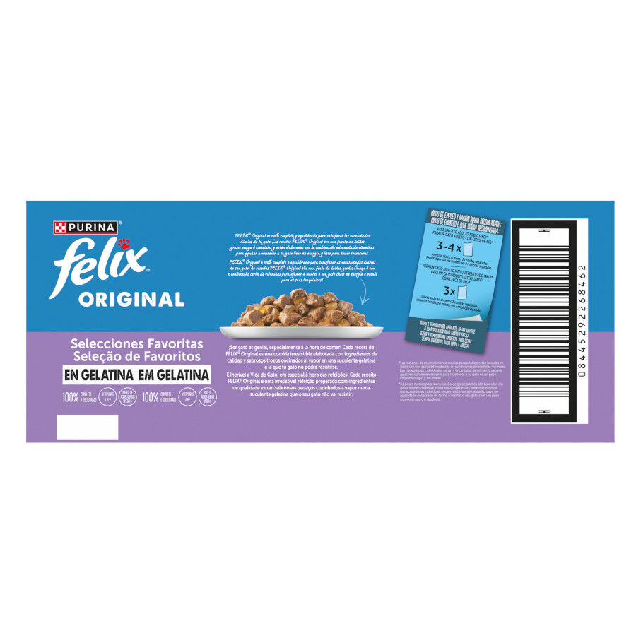 44 sobres x 85 g Felix Original Fest&iacute;n de sabores sobres en gelatina - Multipack, , large Imagen numero 4