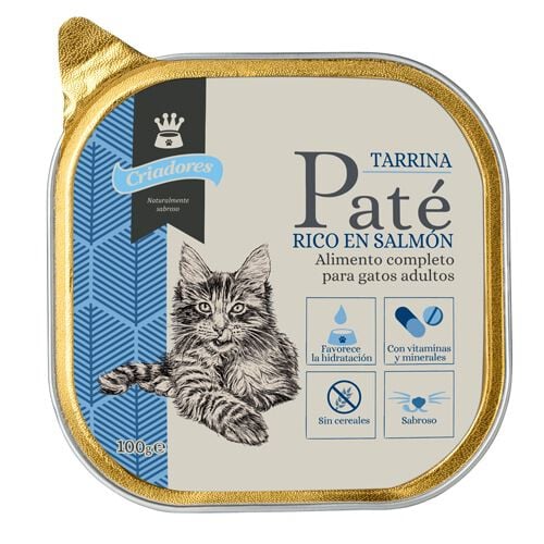 Criadores Adulto Salm&oacute;n en pat&eacute; tarrina para gatos 