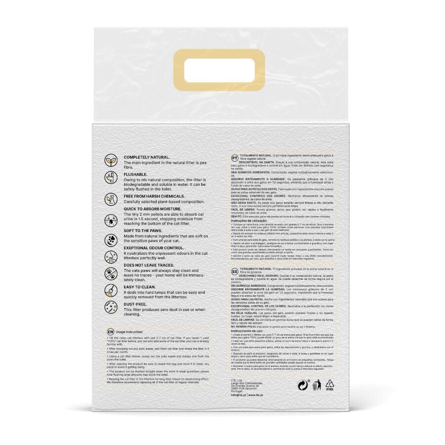 6 L Happy Meow Natural Tofu Aglomerantre Original para gatos, , large indicador imagen numero 6