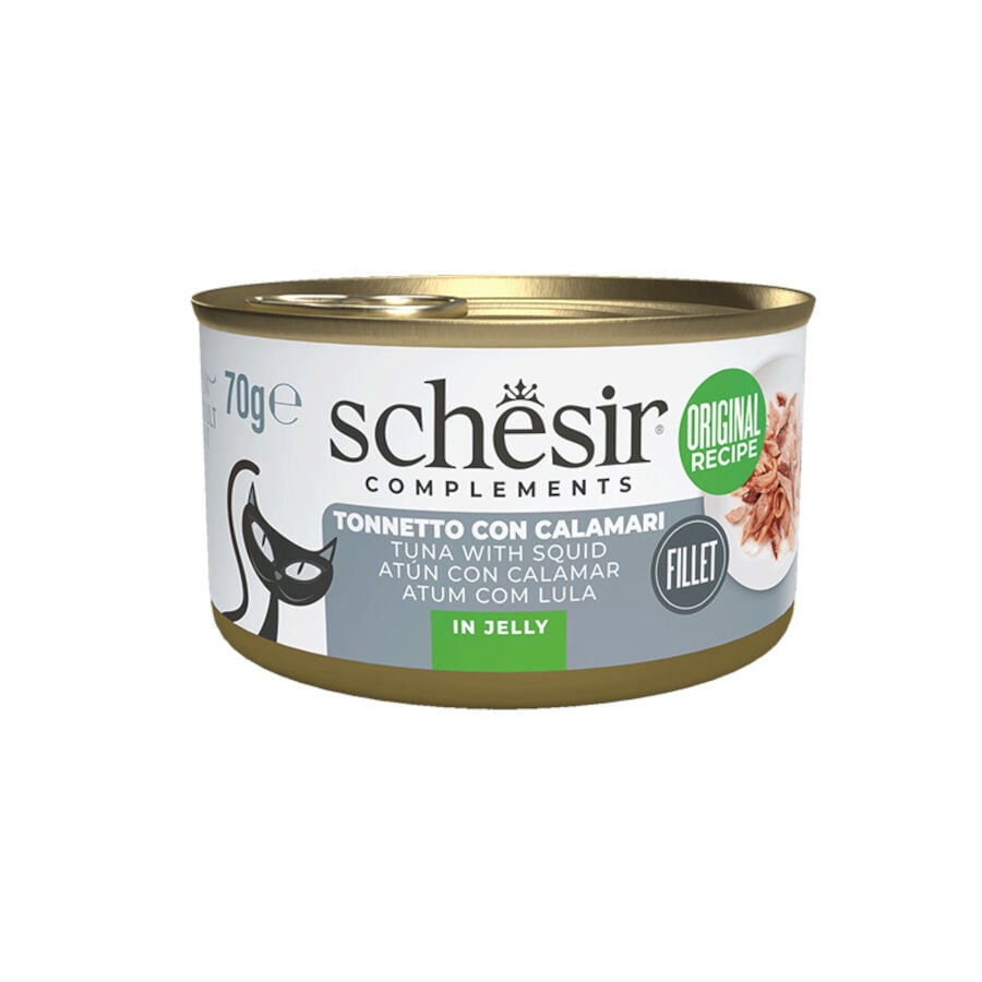 Schesir At&uacute;n con Calamares en Gelatina lata para gatos