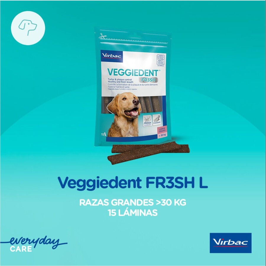 15 barritas Virbac Snacks Dentales Veggiedent Fresh para perros de raza grande, , large Imagen numero 3