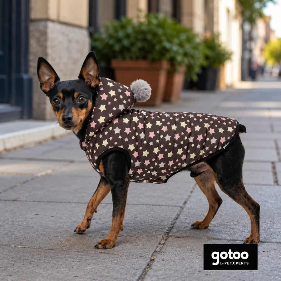 Gotoo Abrigo Estrellas con Capucha y Pomp&oacute;n para perros