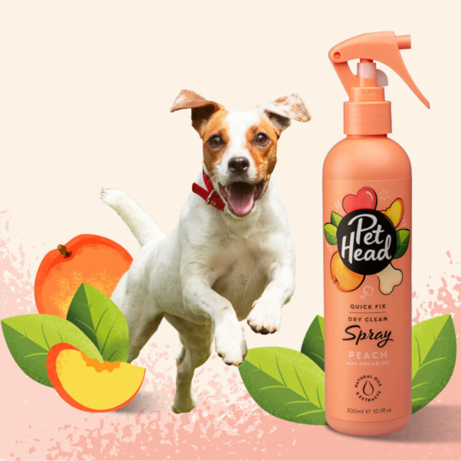 Pet Head champ&uacute; en seco de melocot&oacute;n para perros, , large indicador imagen numero 2