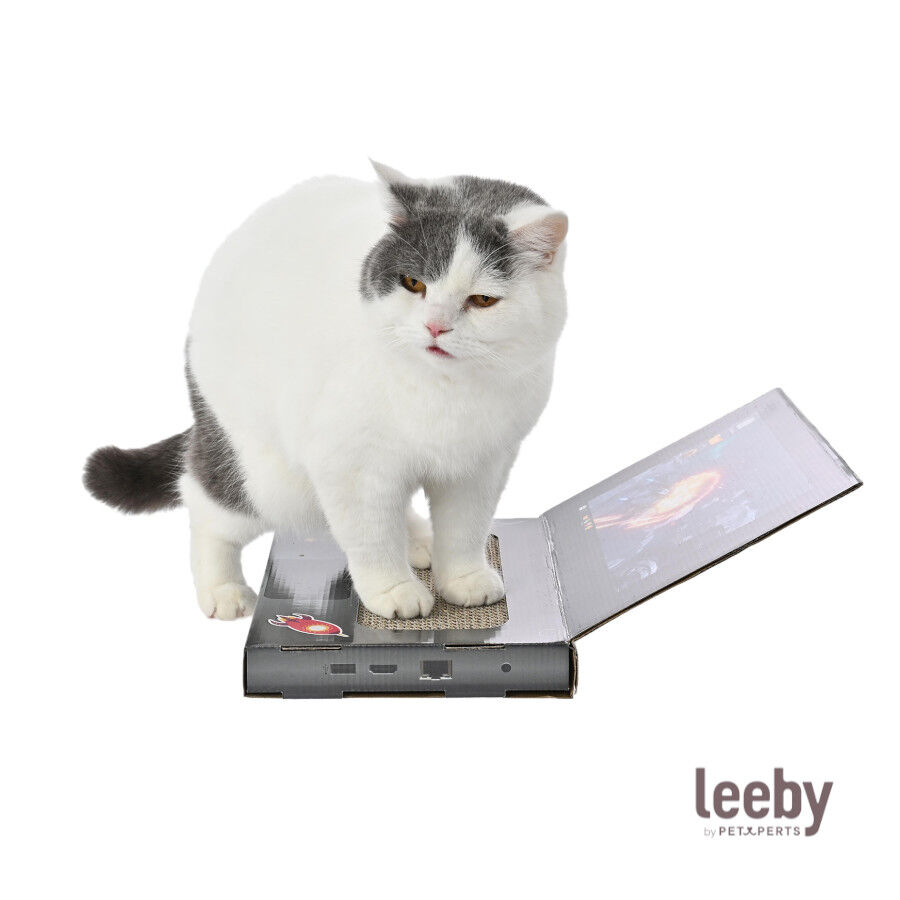 Leeby Lily rascador de cart&oacute;n en forma de ordenador para gatos, , large indicador imagen numero 2