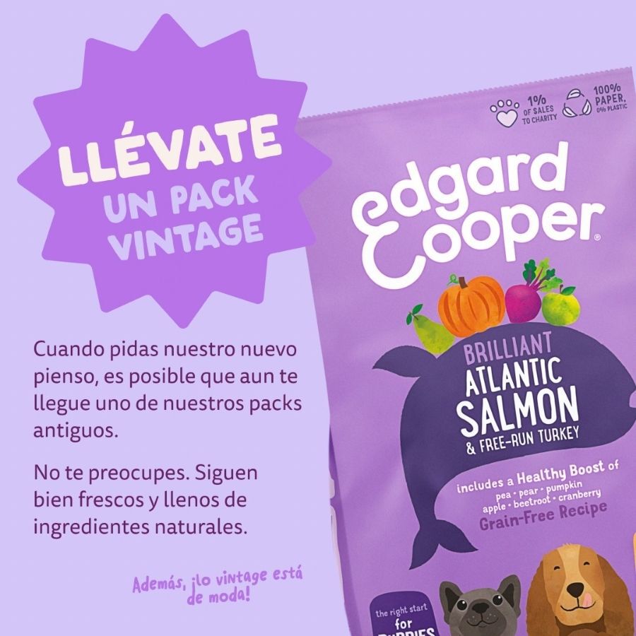 12 kg Edgard & Cooper Puppy Salm&oacute;n y Pavo pienso parra perros grandes, , large indicador imagen numero 2