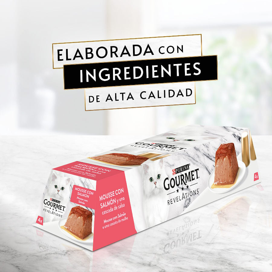 48 tarrinas x 57 g Gourmet Revelations Mousse con Salm&oacute;n y At&uacute;n tarrinas para gatos, , large indicador imagen numero 7