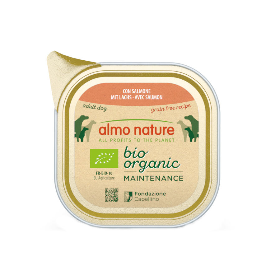 100 g Almo Nature Bio Organic Maintenance Grain Free  Salm&oacute;n tarrina para perros, , large Imagen numero 1
