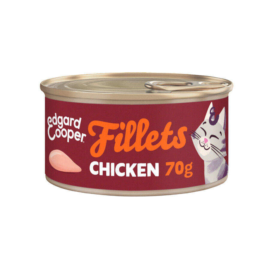 70 g Edgard & Cooper Filetes de Pollo Lata para gatos, , large indicador imagen numero 1