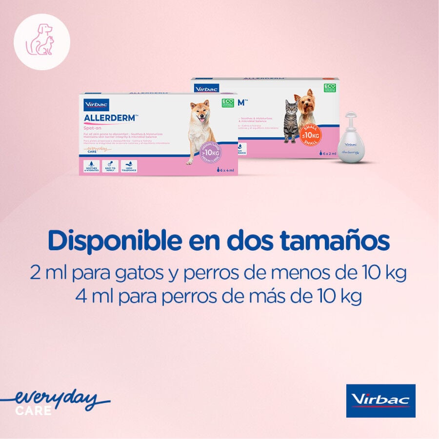 Virbac Allerderm spot on Pipetas dermatol&oacute;gicas para el cuidado de la piel Perros y Gatos., , large indicador imagen numero 7