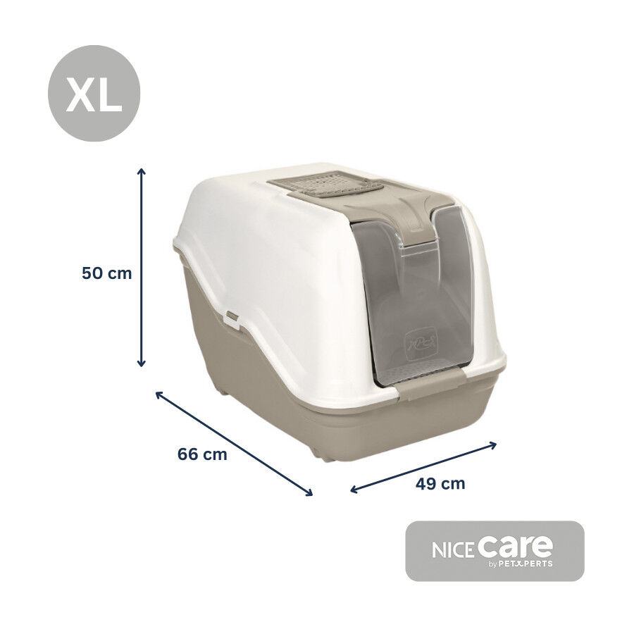 Nice Care Arenero Cerrado Netta Close Beige para gatos, , large Imagen numero 4