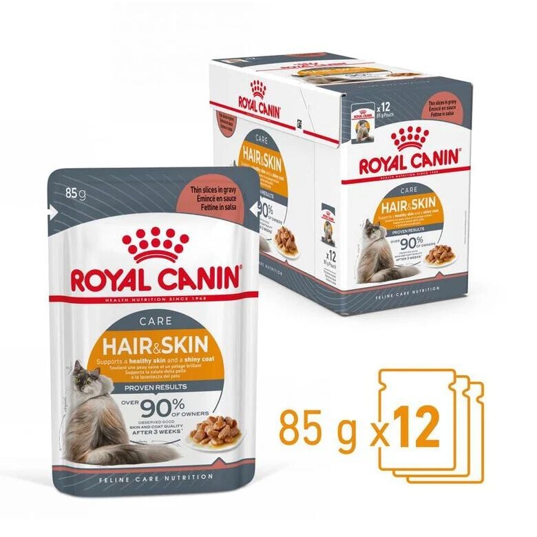 85 g Royal Canin Hair and Skin sobre en salsa para gatos, , large indicador imagen numero 5