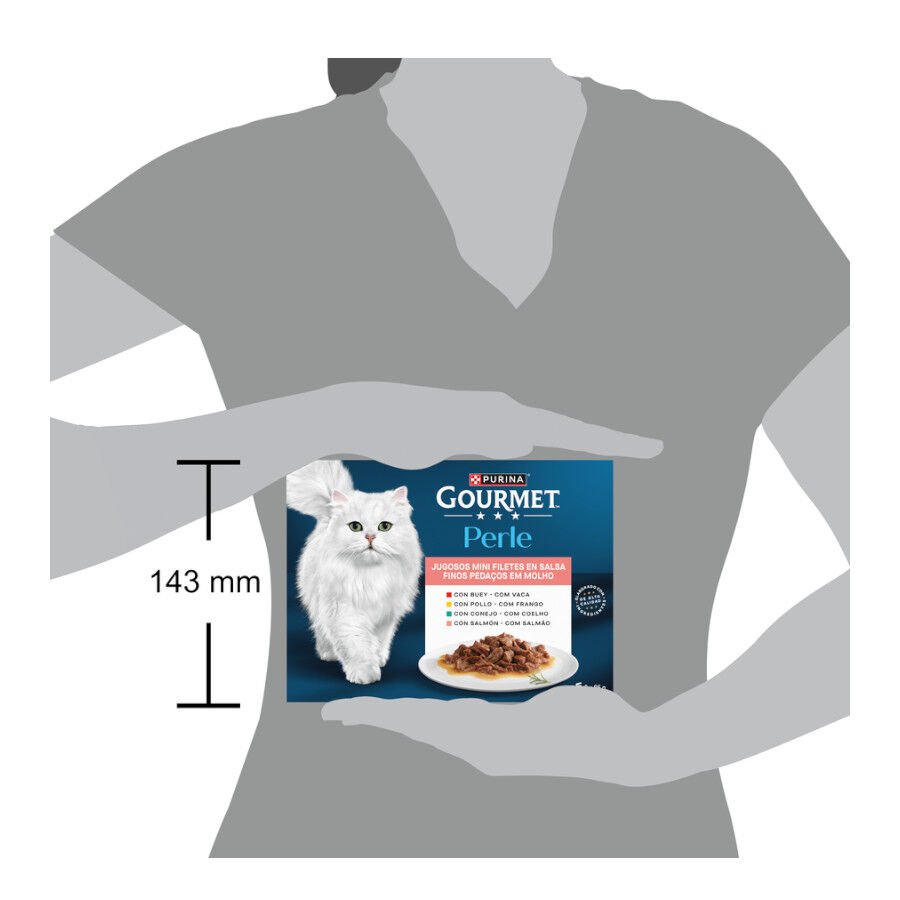 8 sobres x 85 g Gourmet Perle Filetes de Carne en salsa sobre para gatos, , large indicador imagen numero 5