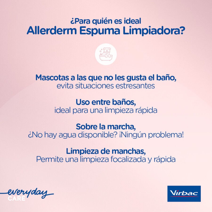 100 ml Virbac Allerderm Foam Cleanser Espuma Limpiadora para perros, , large indicador imagen numero 11