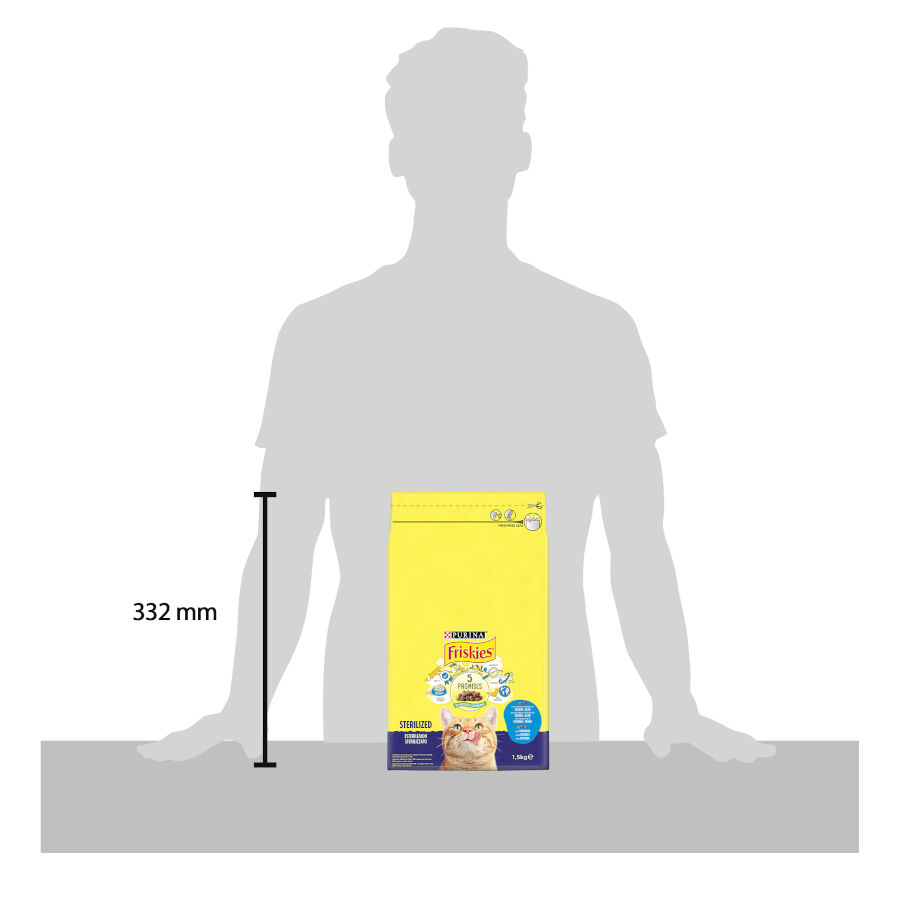 1.5 kg Purina Friskies Sterilized Pienso para gatos con salm&oacute;n, at&uacute;n y verduras, , large Imagen numero 8